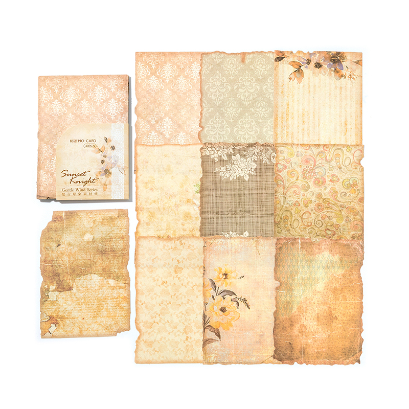 30 stks/pak Vintage Journal Scrapbooking Supplies Materiaal Etiketten papier voor Journal notebook Planner handgemaakte Craft Supplies: Licht Groen