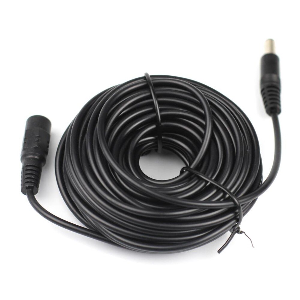 Câble d'alimentation pour caméra de Surveillance étendue, 5M/10M/15M/20M/30M DC 12V, 5.5mm x 2.1mm, rallonge mâle femelle pour caméra de sécurité