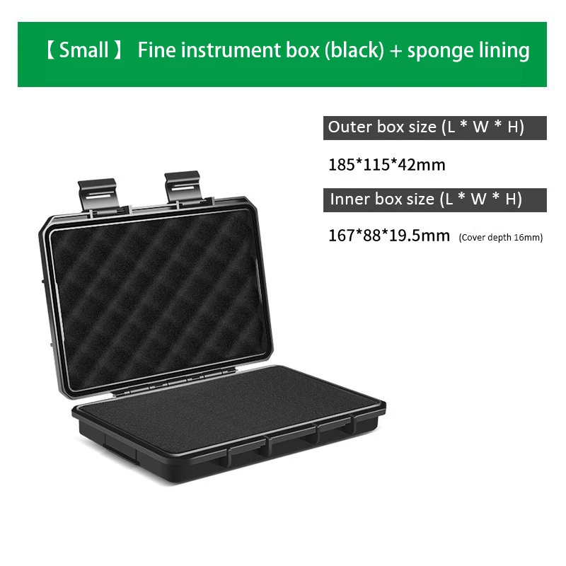 1PC waterdichte opbergkoffer draagbare hardware gereedschapskist met spons verzegeld schokbestendig veiligheid bescherm apparatuur doos gereedschap organisator: Rood