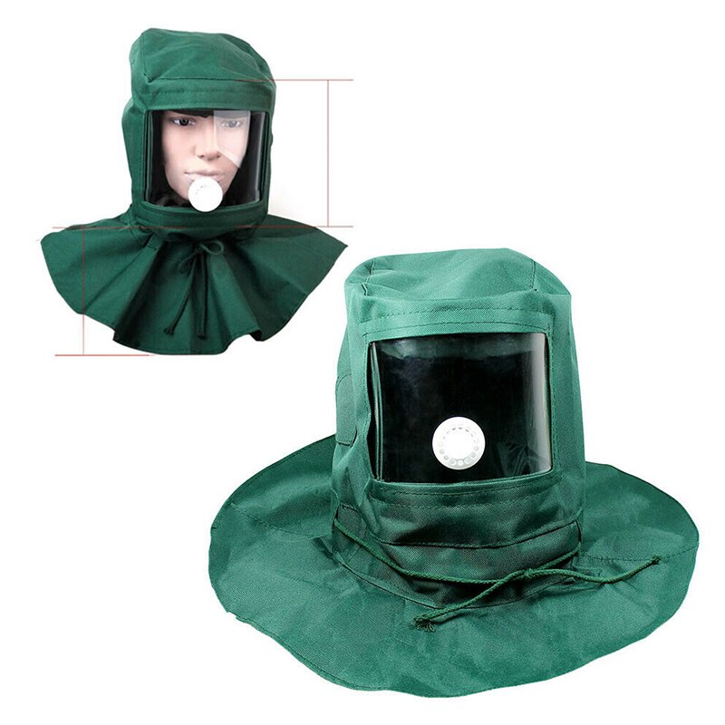 Sand Blasting Hood Tool Protective Face Shield Hood Cap Supply Anti-wind Dustproof For Rust Dust Remove Sandblaster Air Tool