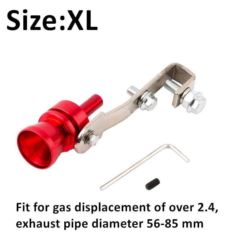 Turbo Sound Car Turbo Whistle Muffler Car Exhaust Sound Booster Turbo Simulator Auto Tuning Accessories Nozzles For Muffler: CA380-R-XL