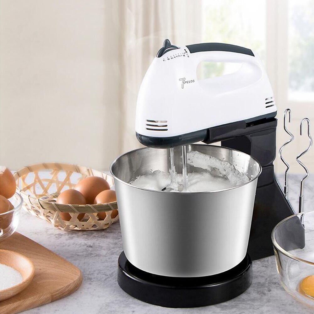 7 Speed Electric Food Mixer Table Stand Cake Dough Mixer Handheld Egg Beater Blender Baking Whipping Cream Machine