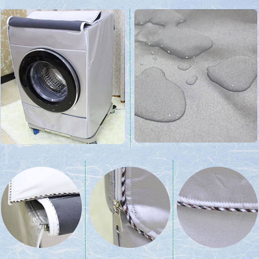 Washing Machine Cover For Front Load Washer & Home Sunscreen Laundry Dryer Waterproof Dust Proof Case Protective Dust Jacket