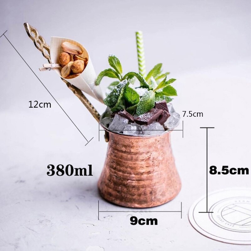 320ml Coffee Wooden Handle Turkish Coffee Pot Coffee Turk Turkish Copper 27RE