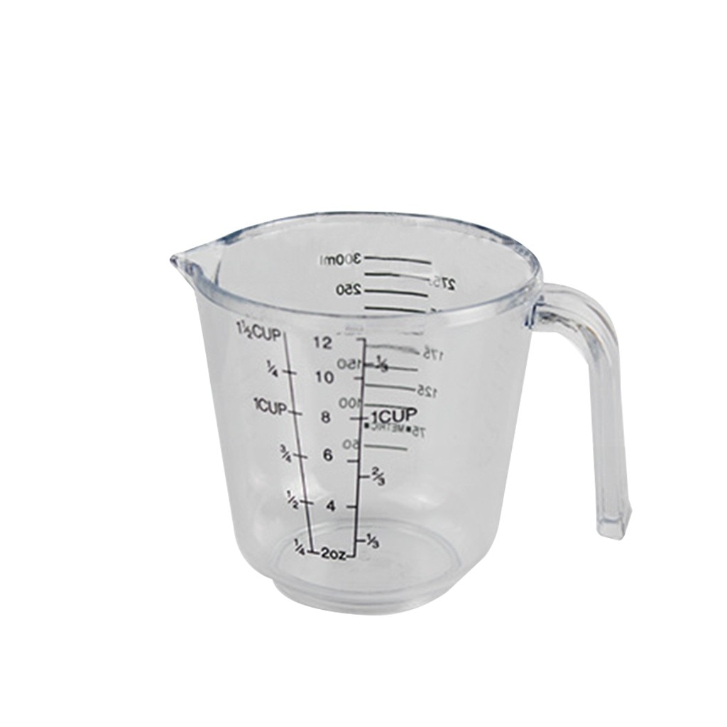 300ml Plastic Transparent Measuring Cylinder Graduated Measuring Cup Measuring Needle Cup With Scale High Temperature Funnel Cup