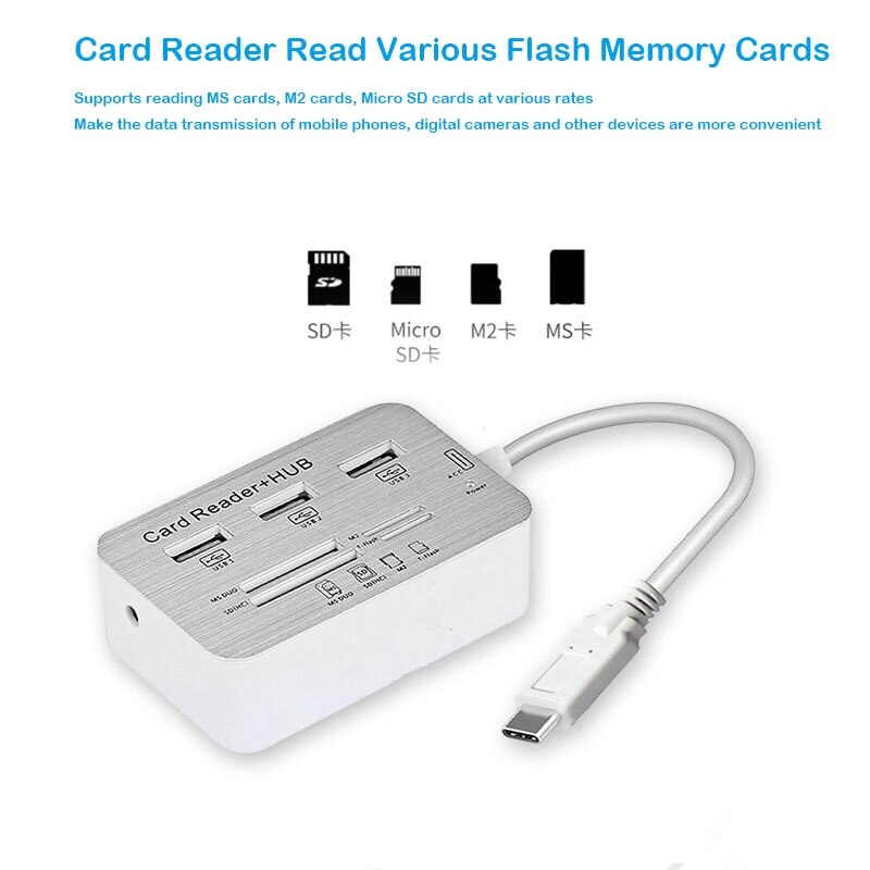 USB3.0 Docking estación lector de tarjetas TF SD portátil Hub Multi función de alta velocidad puertos Hub