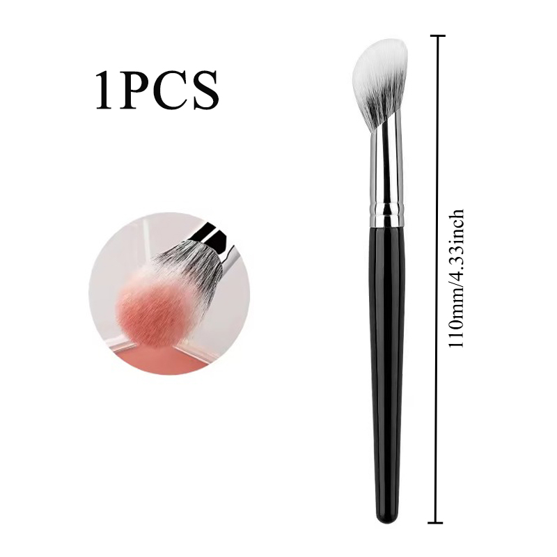 Beauty Smudge Blusher Brush Powder Blush Cream Liquid Blush Makeup Brushes Flat Small Precise Blush Brush Makeup Tools: GRAY