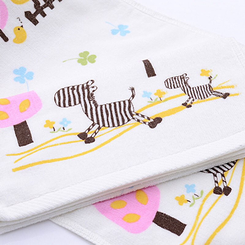 Cotton Baby Towel Washcloth Baby Feeding Baby Face Towels Washers Hand Cute Cartoon Wipe Wash Cloth Super Soft Water Absorption