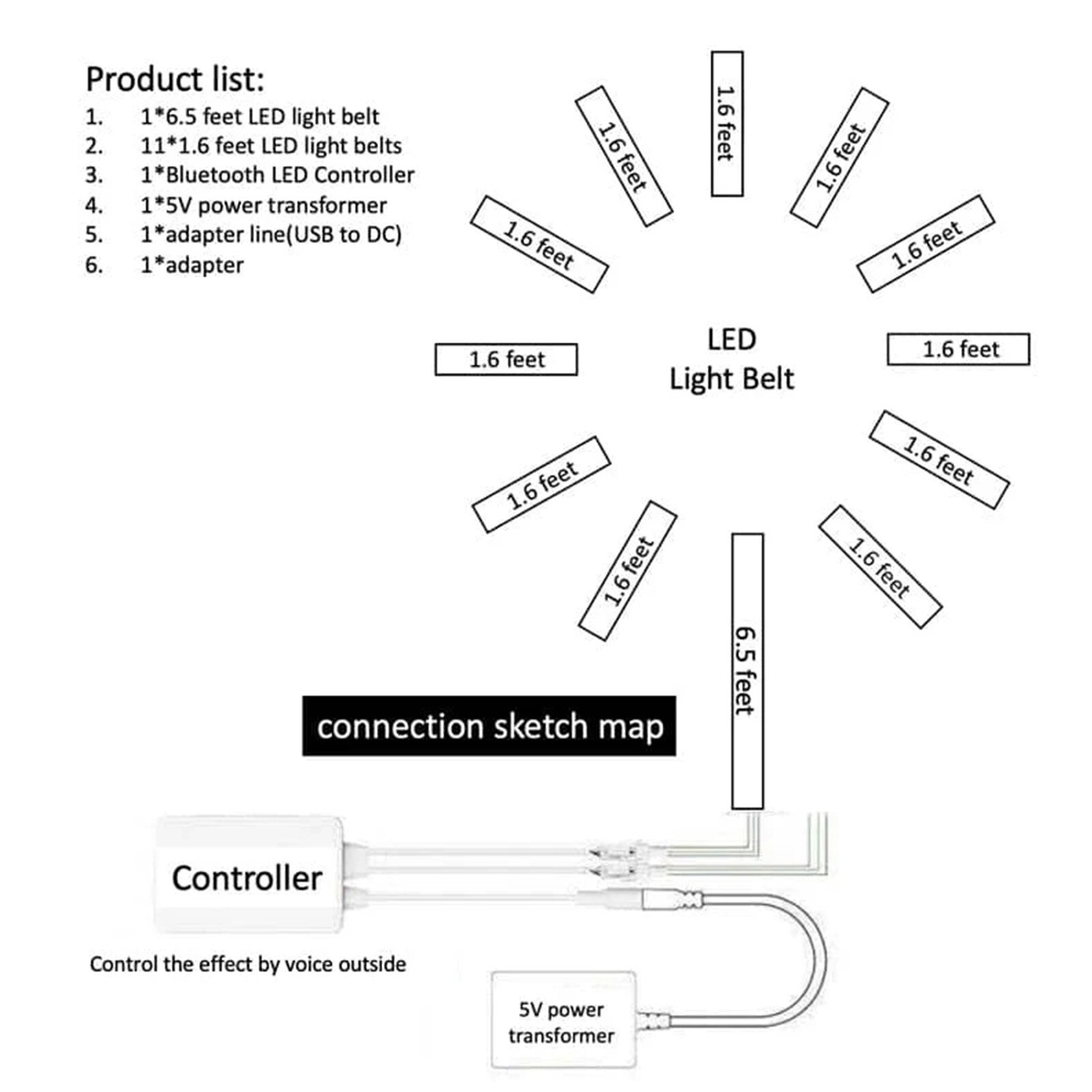 Led Verlichting Met Muziek Synchronisatie Gevoelige Kleur Rgb Ingebouwde Microfoon Licht App Controle Voor Wedding Party Kerst