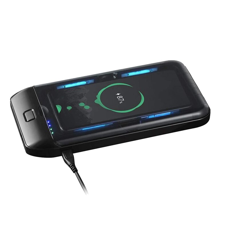 Uv Telefoon Schoner, Draagbare Mobiele Telefoon Cleaner Case Met Draadloze Oplader, multi-Gebruik Smartphone Cleaner Box Voor Telefoon