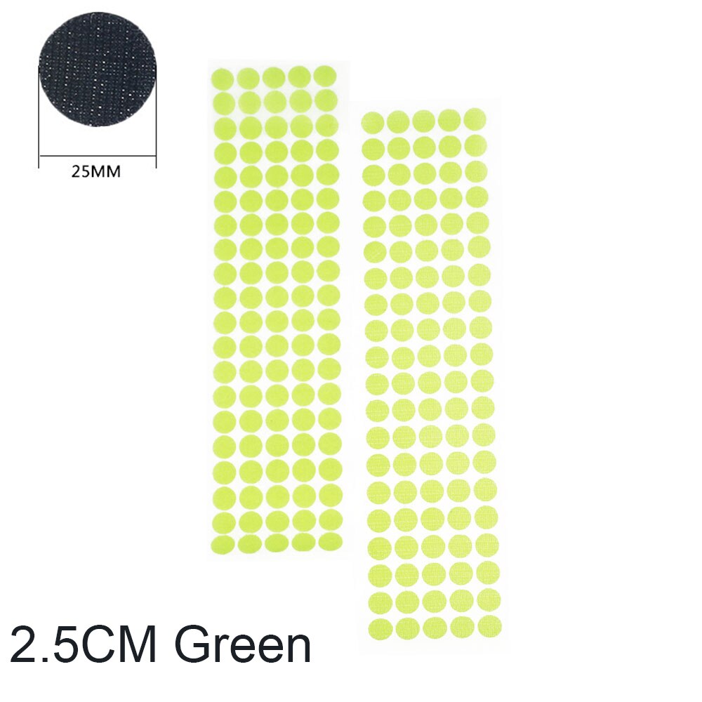 100Pair 20-30MM Velcros Adhesive Self Adhesive Fastener Tape Hooks and Loops Magic Tape Dots Sticker Nylon Home Klitterband Glue: 2.5CM Green