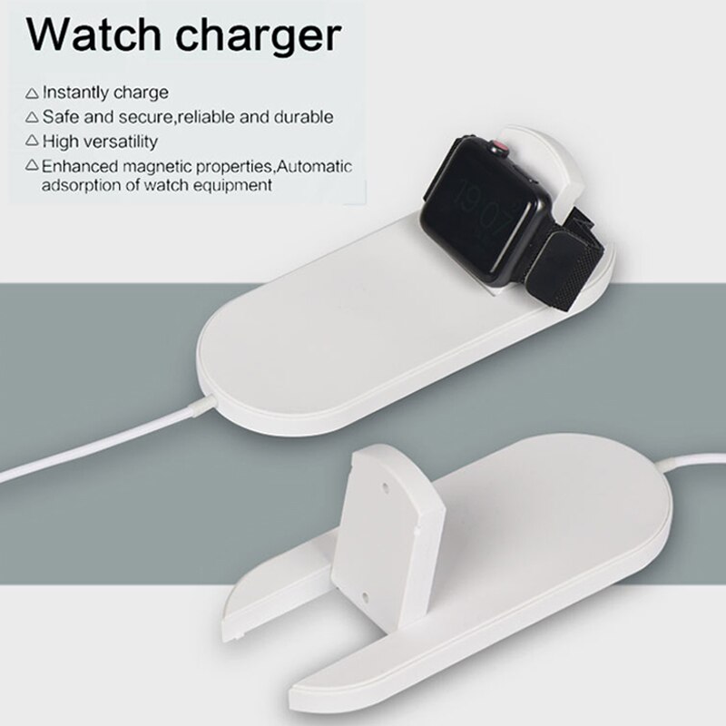 Carregador sem fio rápido 2 em 1, carregador wireless para aplicar watch iwatch series 1 2 3 adaptador qi doca de carregamento sem fio para iphone 11 pro xs xr max