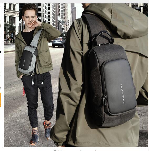 Kaka mærke mænd messenger bag skuldertaske mænd bryst pack dag pack cross body rygsæk herre & #39 ;s bryst skulder sling taske til mænd