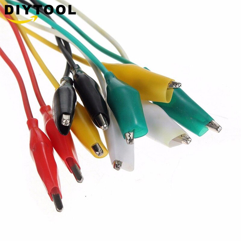 10pcs Alligator Clips Electrical DIY Test Leads Alligator Double-ended Crocodile Clips Roach Clip Jumper Wire Battery