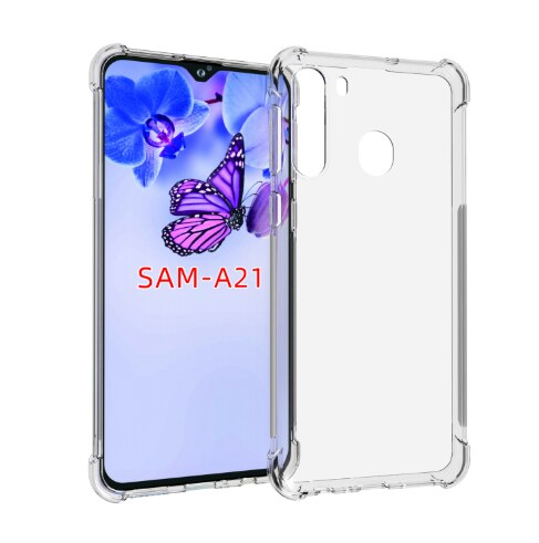 Für Samsung Galaxis A21 fallen + Gehärtetem Glas transparent Weiche Gel Haut Klar Samsung Galaxis A21s Silizium Abdeckung