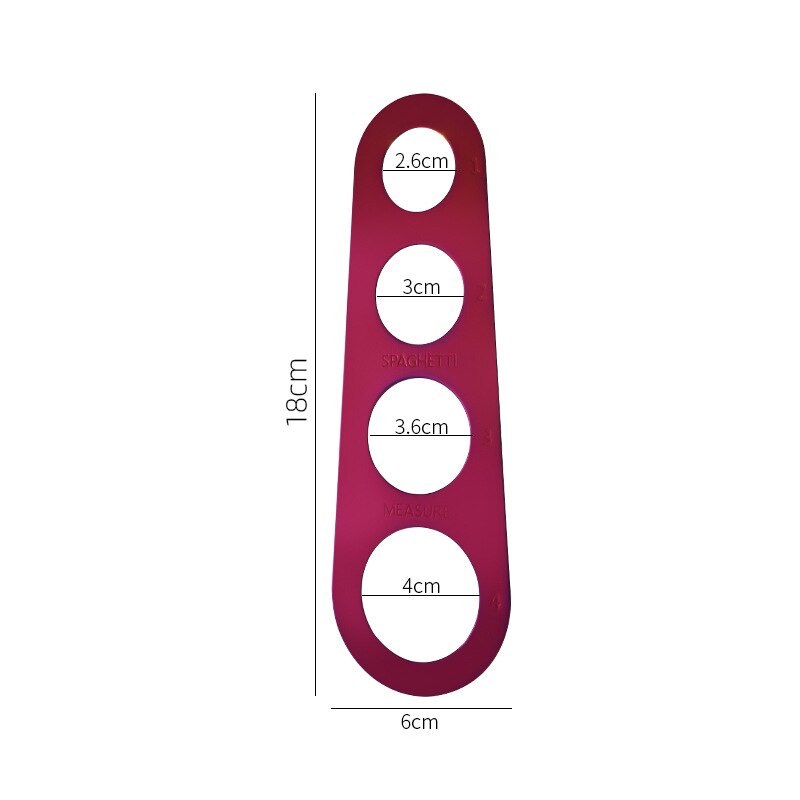 Stainless Steel 4 Hole Spaghetti Ruler Spaghetti Measurer Kitchen Utensil Spaghetti Ruler: 07