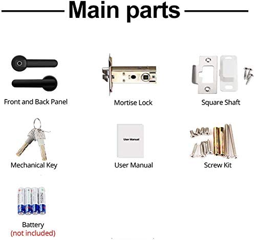 Smart Home Door Lock Keyless Entry Safely Home Biometric Fingerprint Lock Electric Handle Door Lock