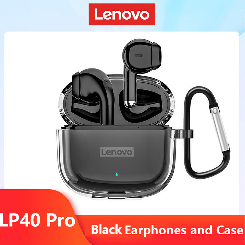 Oryginalne słuchawki Lenovo LP40 Pro TWS bezprzewodowe słuchawki Bluetooth 5.1 Sport redukcja szumów sterowanie dotykowe 250mAH 2022 nowość: Purple Bag Clean Kit