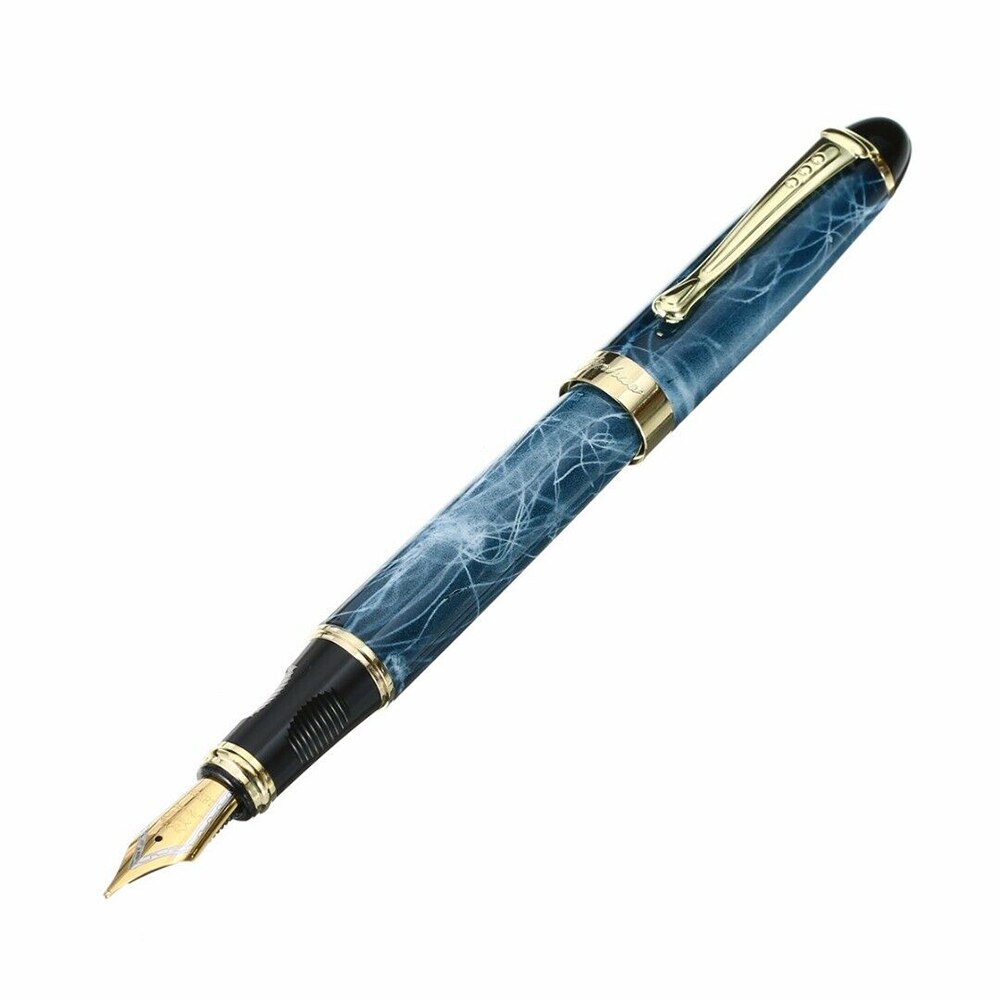 Fountain pen Blue Marble Chunky Medium Flex Nib Fountain cost-effective Pen For Office