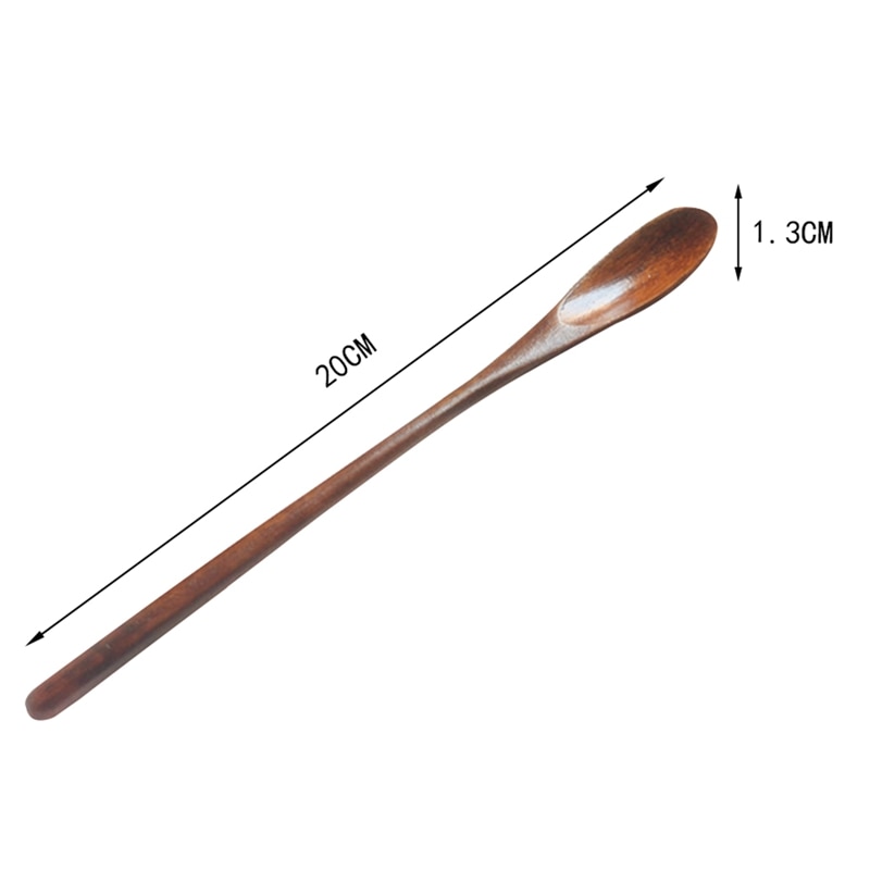 Cuchara de miel de madera para tarro de miel cuchara de mezcla de mango largo agitador de café cuchara de madera Natural vajilla de cocina