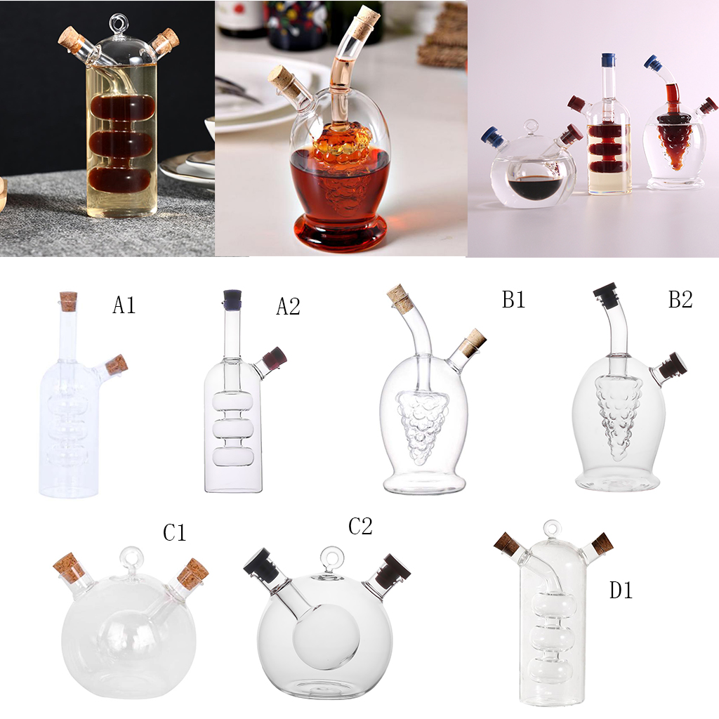 Olive Oil Vinegar Glass Cruet Dispenser Funnel Glassware Bottle Pourer 2 Type