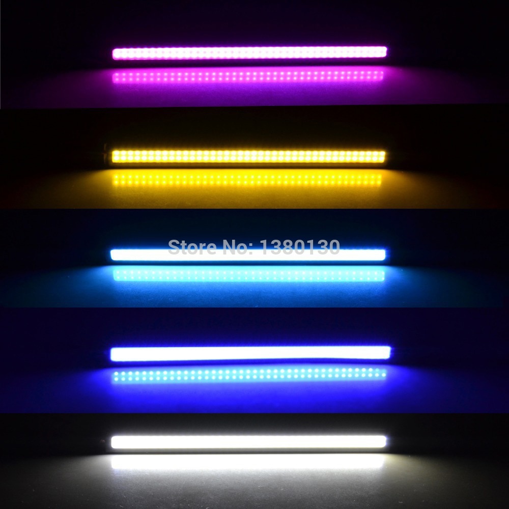 2 stks Waterdichte 17 cm COB DRL LED Parkeer LED DRL Dagrijverlichting Auto Lamp Voor Universal Auto lichtbron