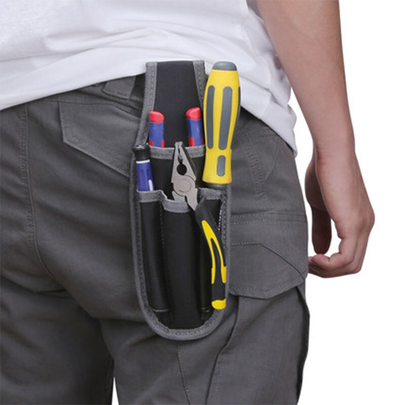 Small Portable Hip Tool Bags Waist Gadget Pouch Electrician Hardware Tools BagDurable Polyester Fabric Multifunction Toolkit