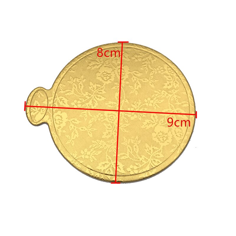 Aomily 100 stks/set Goud Afdrukken Ronde Mousse Cake Boards Papier Cupcake Dessert Displays Lade Bruiloft Cake Gebak Decoratieve Kit
