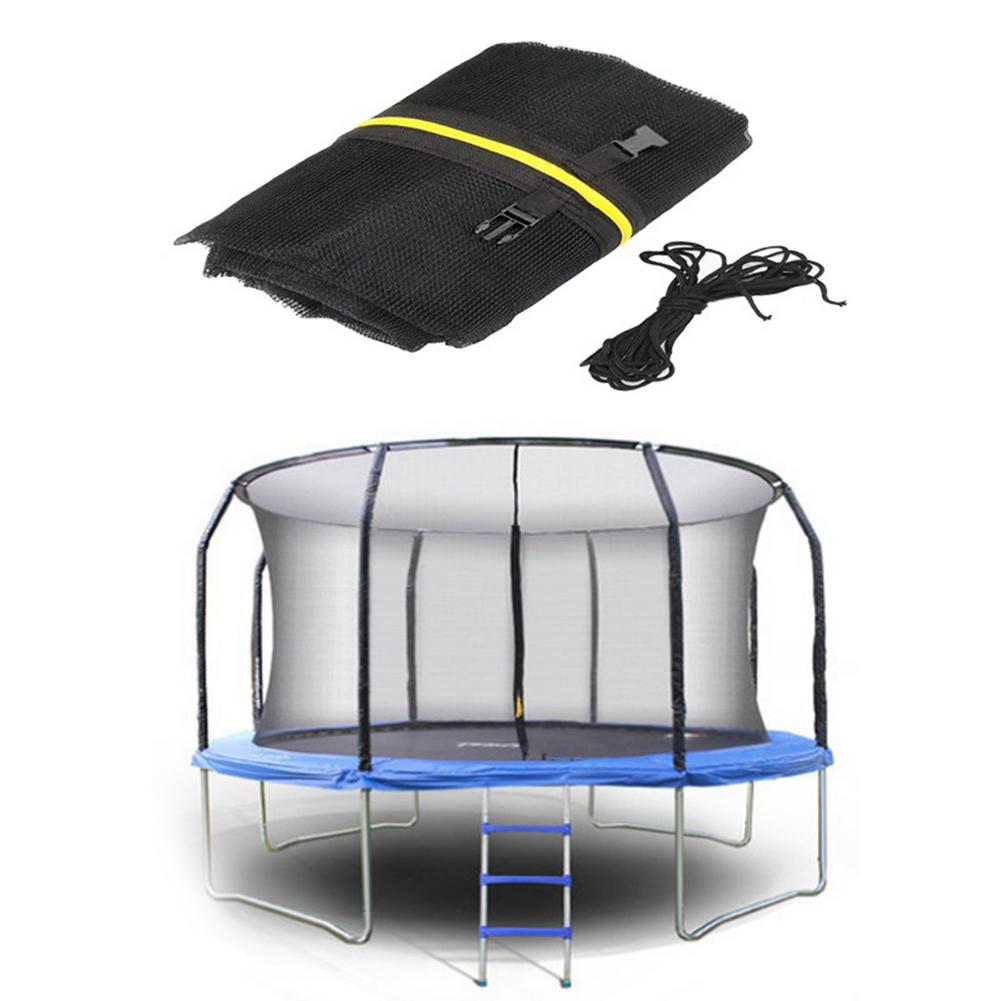 Trampolina siatka asekuracyjna wymienna wewnętrzna ogrodzenie ochronne trampolina ochronna wewnętrzna siatka na 10/12/14 stóp 6/8 akcesoria do słupów