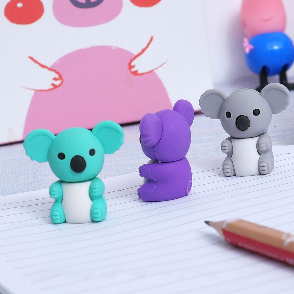 Dessin animé mignon Koala animal gomme en caoutchouc papeterie pour enfants étudiants jouet gomme école fournitures de bureau