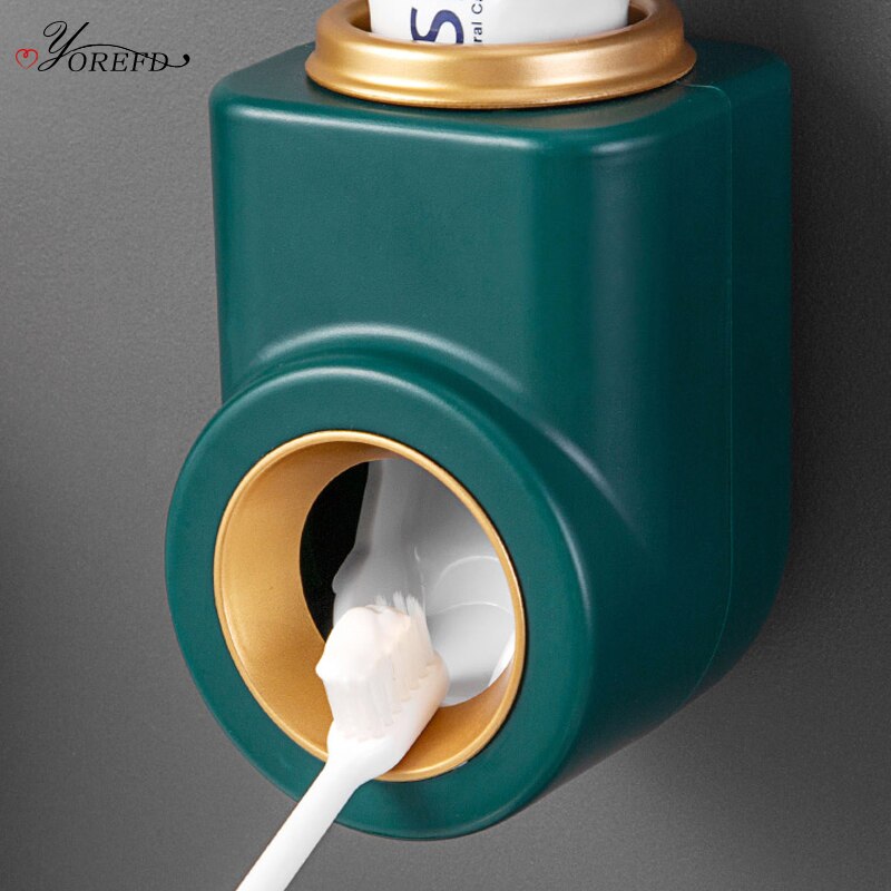 OYOREFD-exprimidor de pasta dental de pared, dispensador de pasta dental completamente automático, soporte para pasta dental de baño, accesorios para el baño