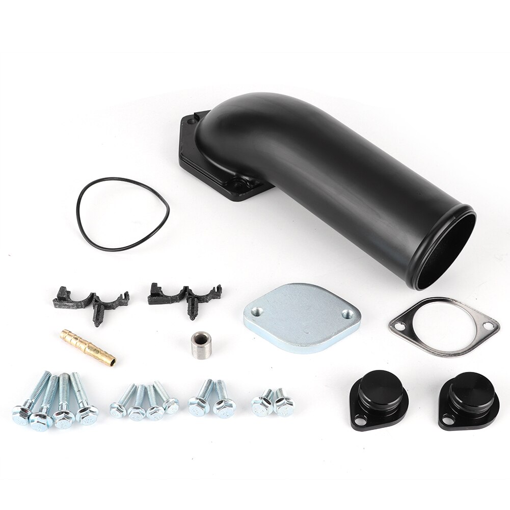 EGR Valve &amp; Cooler Delete Kit Intake Elbow Fit for Ford 6.4 Powerstroke Diesel Emission Systems Automobiles