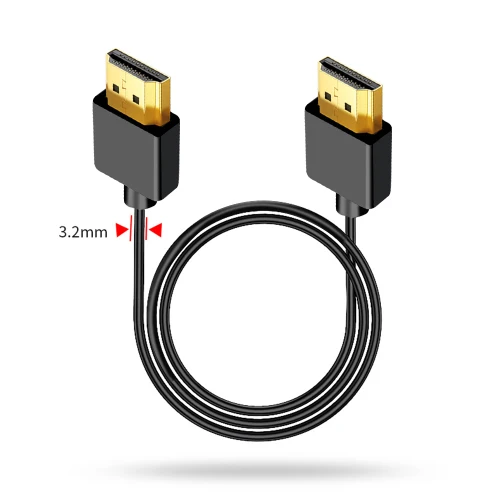 HDMI & Mini HDMI & Micro HDMI 2.0 Version 4K 60P Flexible Cable Hdmi-2.0 4K HD Thin Soft Short Camera Cable OD3.2 20cm 30cm 50cm: WHITE / 2m