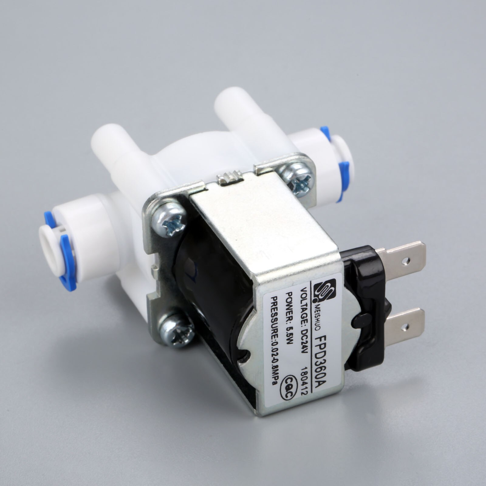 1Pc Electric Water Valve 24V DC Water Solenoid Valve 1/4" Hose Connector for RO Reverse Osmosis System Water Purifier Controller