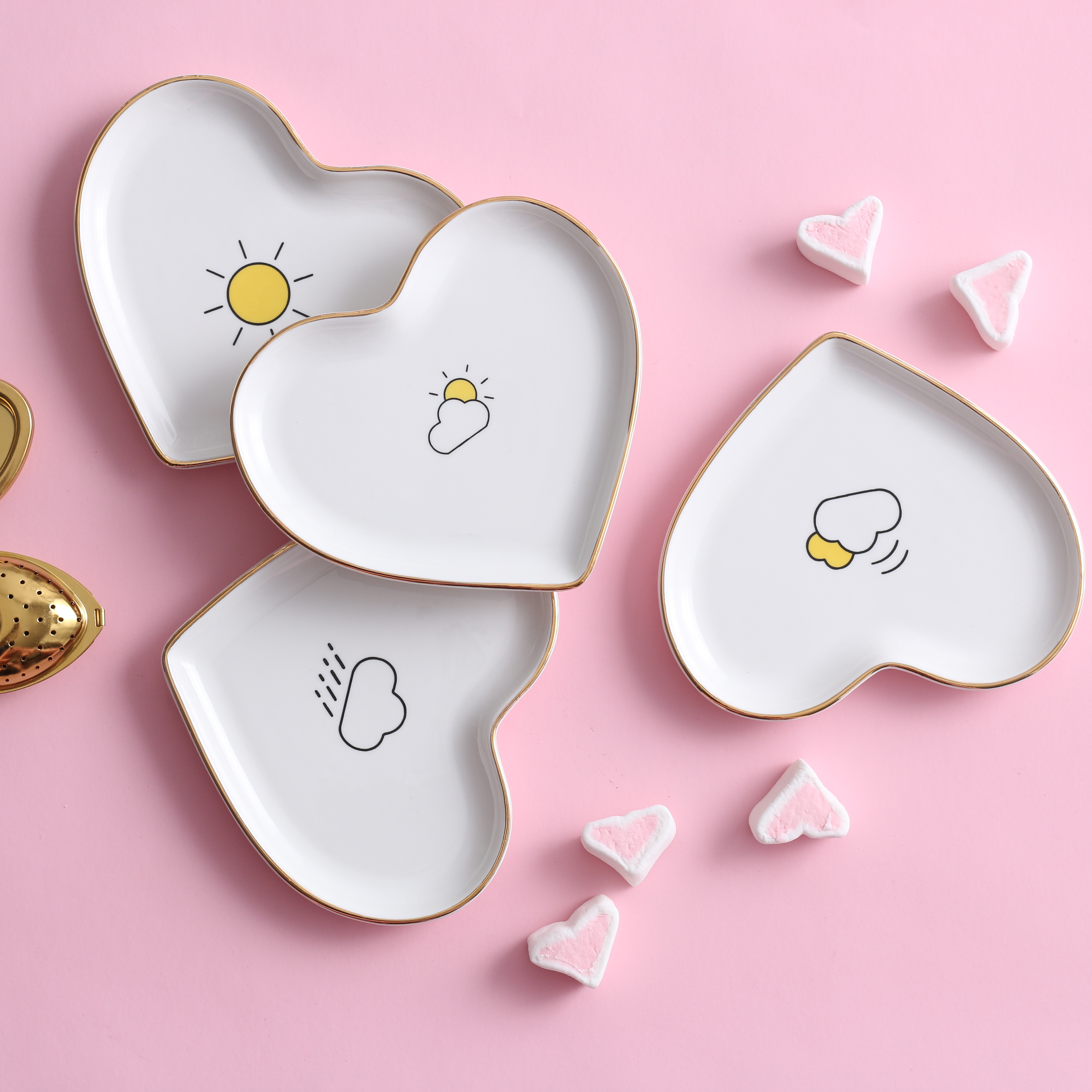 Ceramic Dinner Plates and Dishes White Porcelain Party Tableware Plate Sets Porcelain Breakfast Plates Bowl