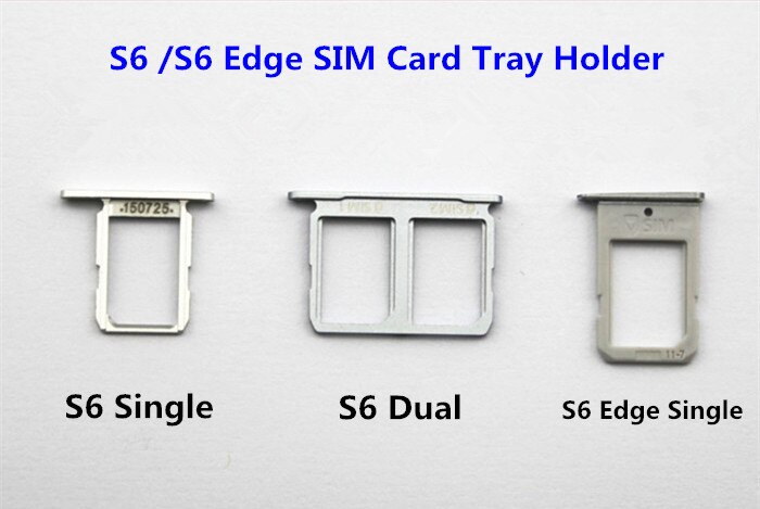 Sim Kaart Lade Voor Samsung Galaxy S6 Rand G920 G925 Sim Kaarthoudersleuf Vervanging Deel Single/Dual