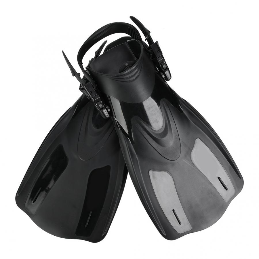 1 Pair Adult Swim Fins Adjustable Scuba Snorkeling Shoes Foot Flippers for Swimming Diving Pro Swimming Training Accessory