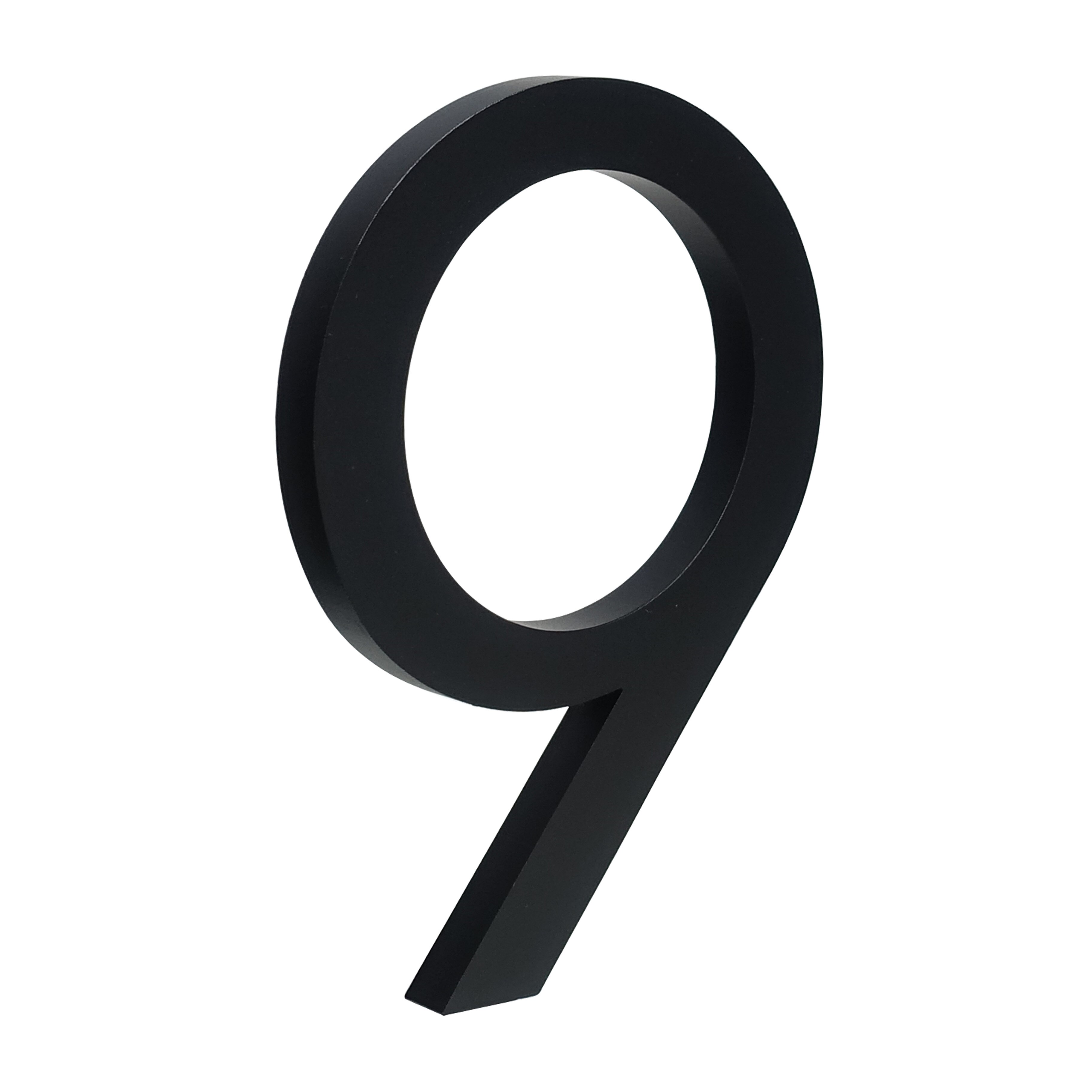 Stort svart husnummer flytende skilt 15cm moderne dørnummer bygningsskilt utendørs husnummer numeros casa adresseskilt: 10cm / 9