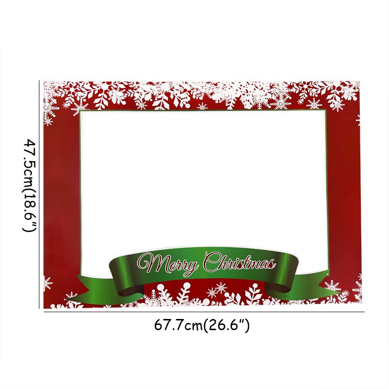 Christmas Decoation for Home Photo Booth Props Paper Photo Frame Year Eve Photo Props Party Merry Christmas Decoration: style-B
