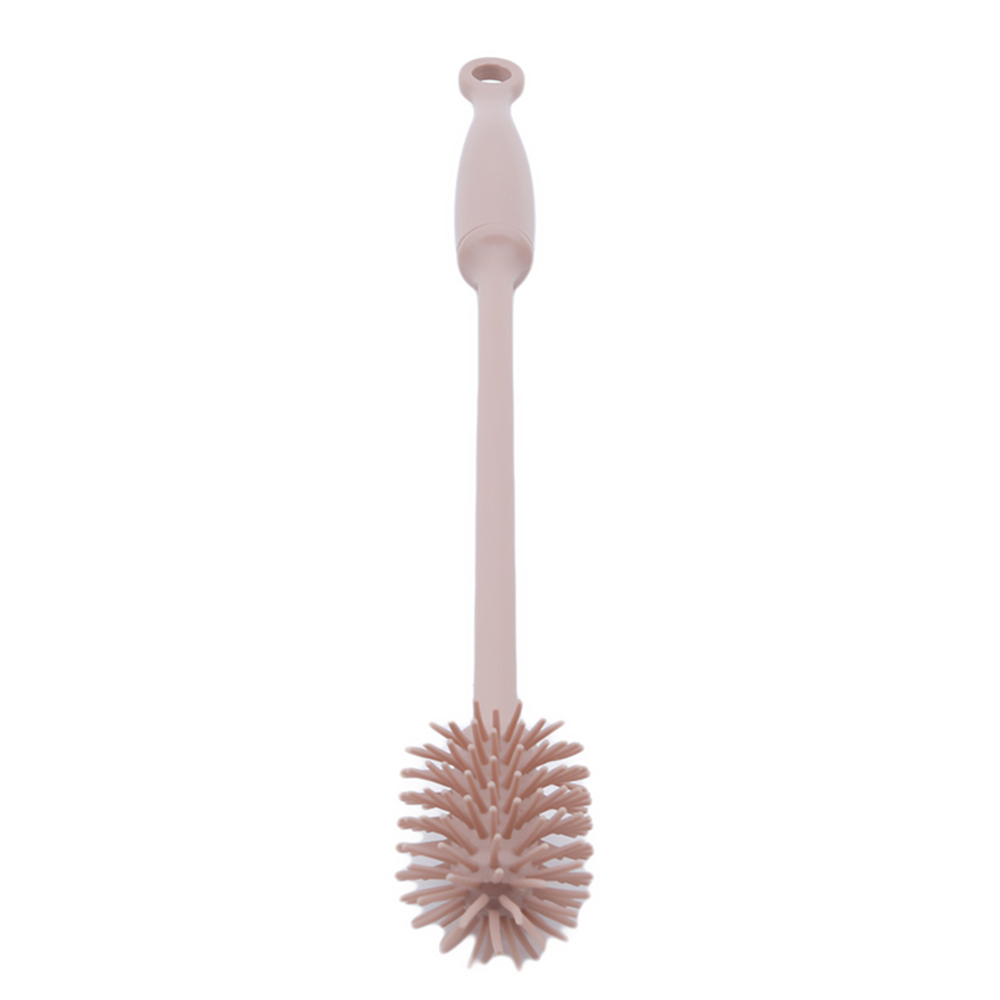 Silicone Long Handle Wash Cup Brush Baby Milk Bottle Brush Nipple Brush 360-degree Rotating Head Cleaning Glass Cup Cleaner: coffee