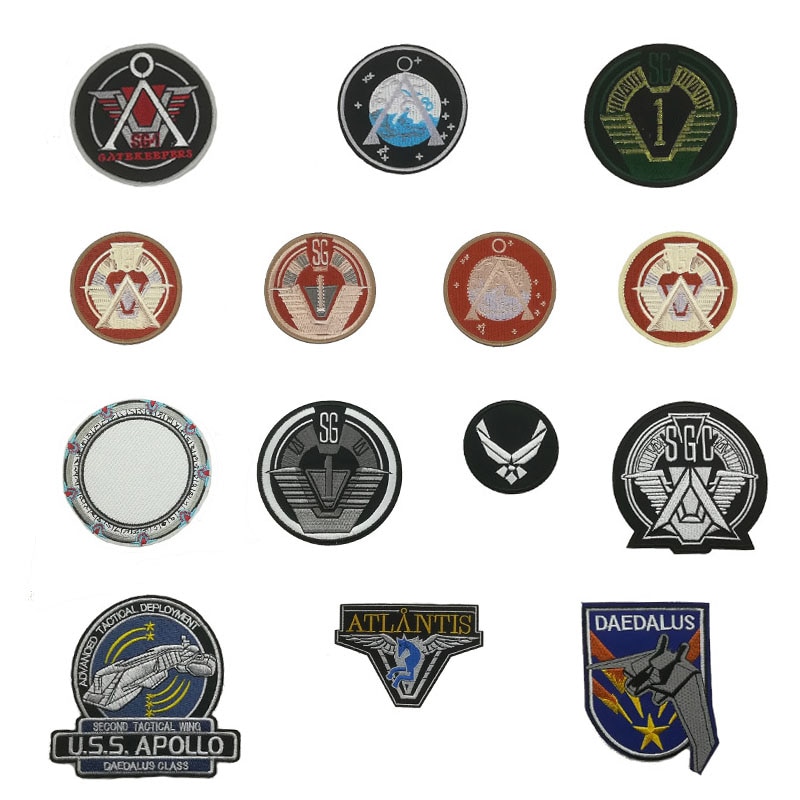 STARGATE SG1 SGC Command Prometheus Prop Tonen Uniform TV Movie Geborduurd LOGO Iron On Patch Goth Punk Rockabilly