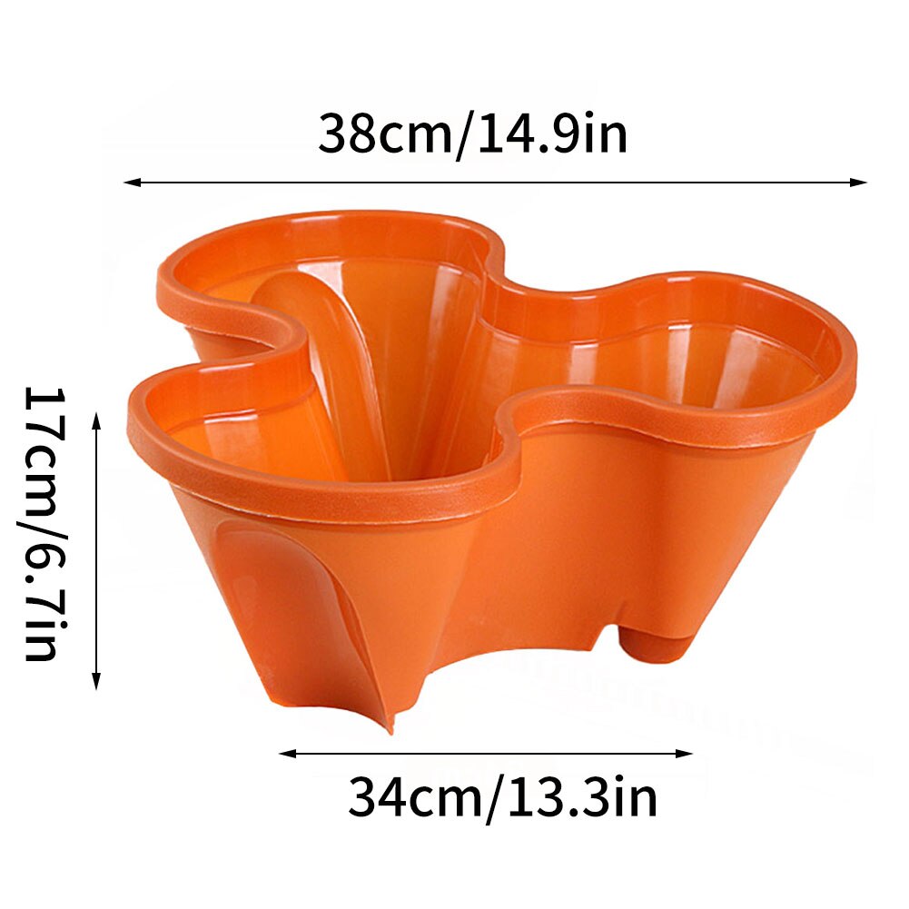 3PCS Stackable Flower Tower Multi-Layer Plant Pot Vertical Combination Planter Three Petal Plastic With Tray For Garden Balcony