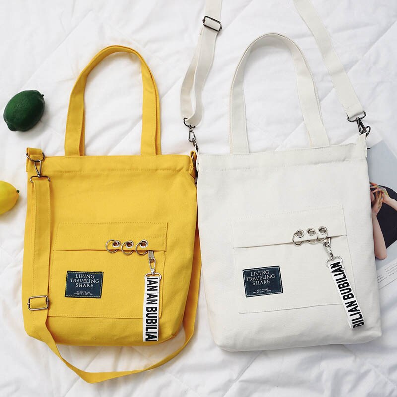 Bolsas mujer nova venda bolsas femininas bolsa de lona feminina ombro concisa impressão sacos de pano senhoras dever compras para 2019