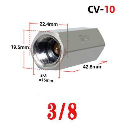 1 Uds válvula de retención neumática válvula de Control válvula de aire 1/8 1/4 3/8 1/2 3/4BSP válvula de retención unidireccional neumática de latón roscada interna: Rojo