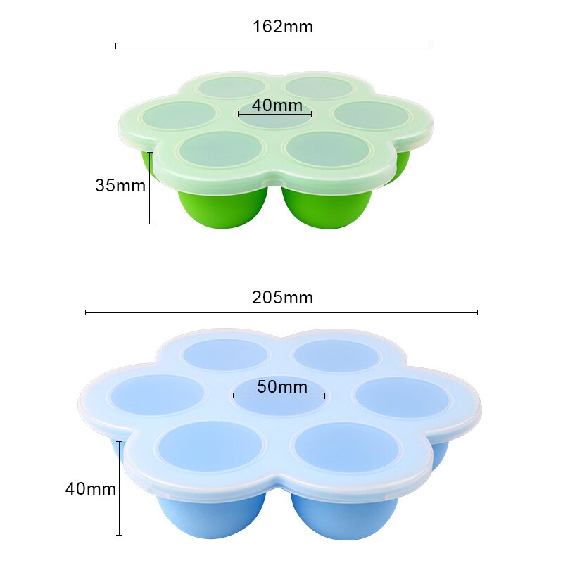 Multifuncional segurança silicone bebê infantil flor treliça alimentos frutas leite recipiente de armazenamento freezer bandeja copo bolo molde