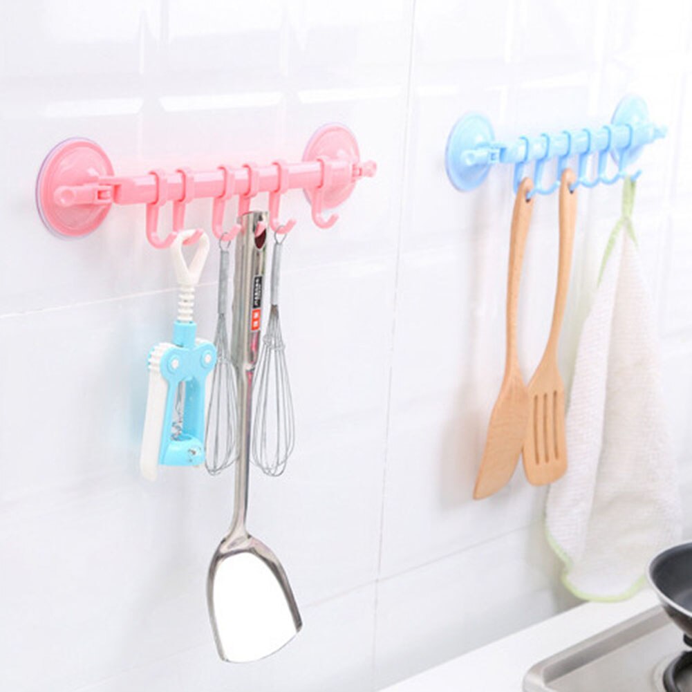 Multifunctional Suction Cup Towel Hanger Kitchen Bathroom Storage Rack Holder
