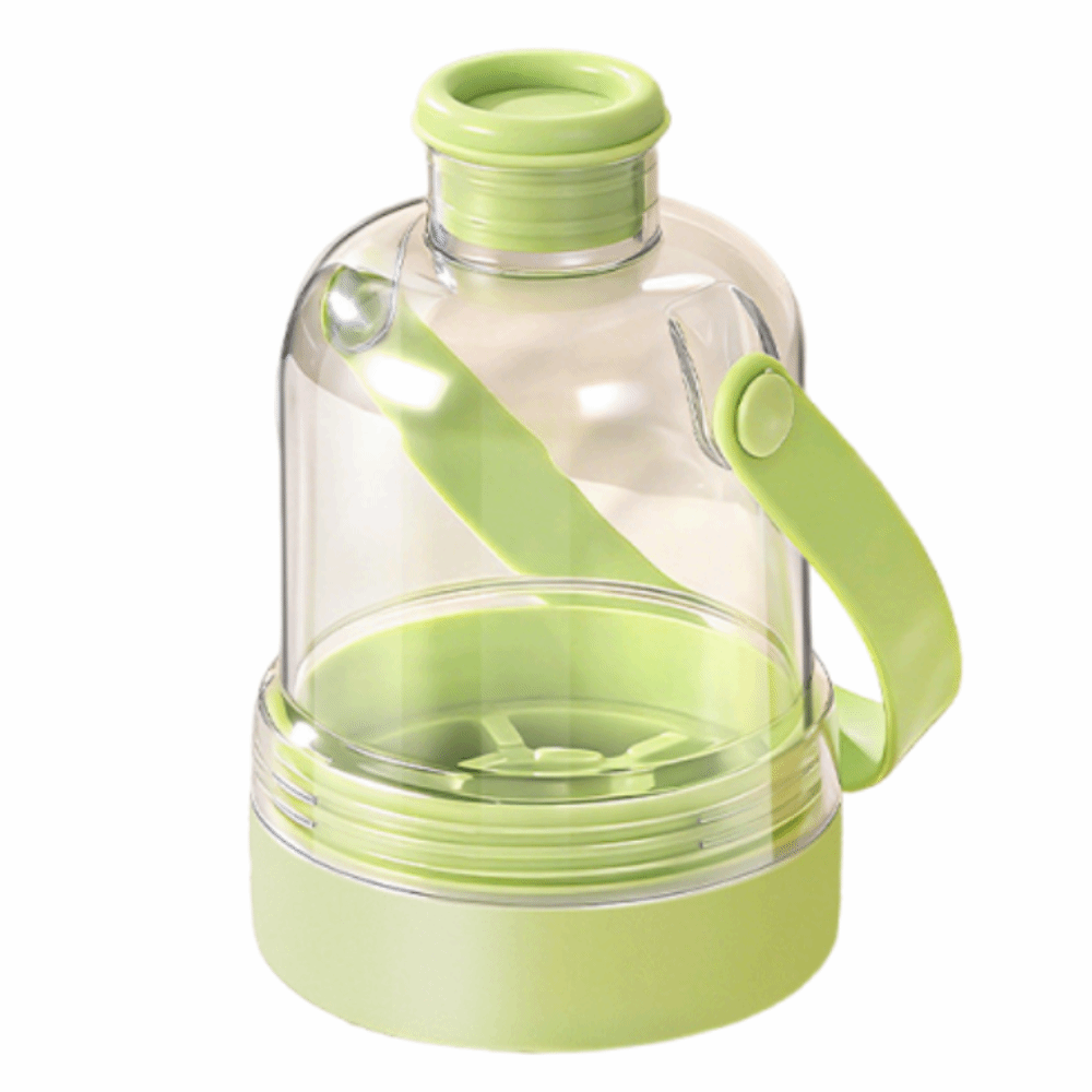 Reusable 2 in 1 Ice Cube Water Bottle 7 Grids Reusable Ice Cube Kettle with Handle Portable Ice Maker Kitchen Tools: black