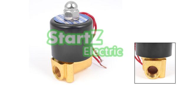 1/4" Inch Electric Air Gas Water Solenoid Valve Normally Closed DC12V DC24V AC110V AC220V