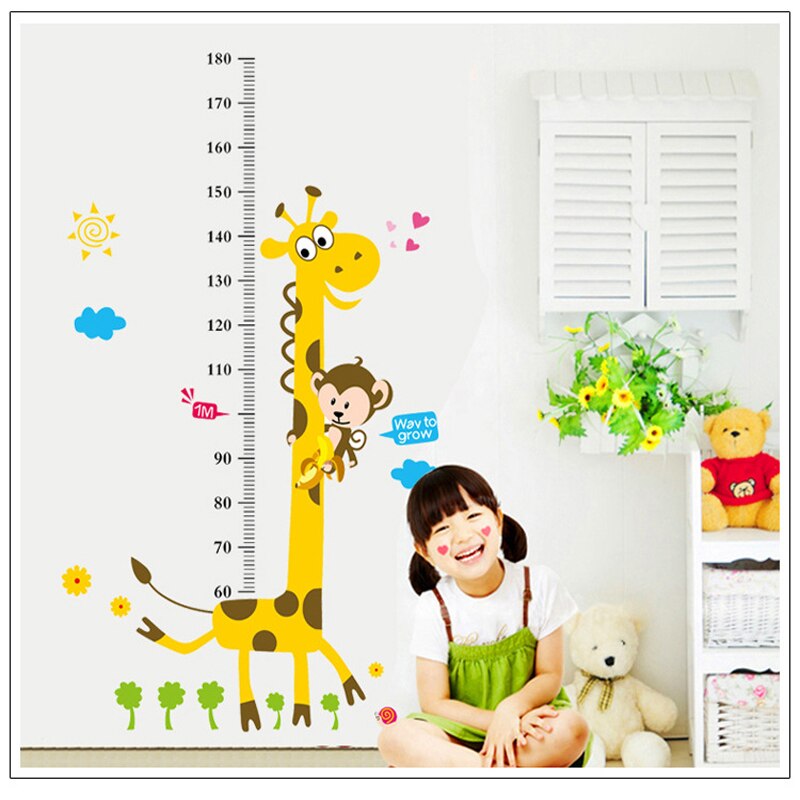Cartoon Flower Wall Sticker for Kids Rooms Living Room Wall Decor Stickers Home Decoration Decal Window Kitchen Wallpaper Poster: 1pcs Style H
