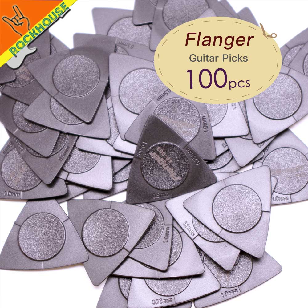 100pcs Patented Triangle Guitar Picks 1.0 0.75 0.5 mm Thickness 3 in 1 Guitar Pick PC&ABS Material Antislip